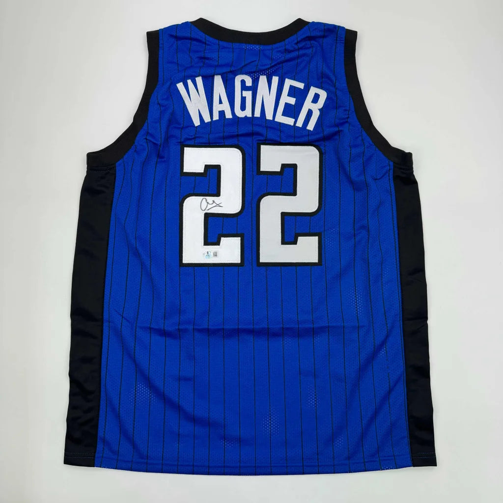 Autographed Franz Wagner Orlando Blue Basketball Jersey Beckett BAS COA | Hall of Fame Sports Memorabilia | vintageantiquesgifts.com