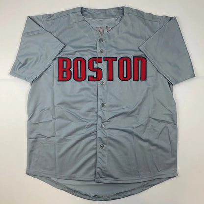 Autographed Fred Lynn Boston Grey Baseball Jersey JSA COA | Authenticated Signed Sports Jersey | vintageantiquesgifts.com