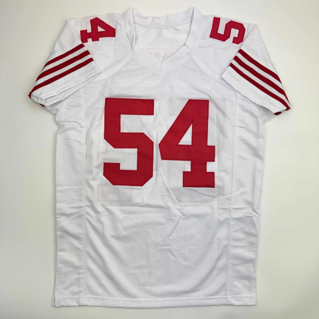 Autographed Fred Warner custom white San Francisco jersey #54, professional sports
