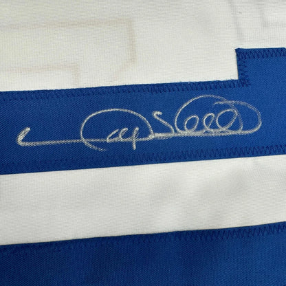 Gary Sheffield autographed LA Dodgers white custom jersey with blue stripes, PSA/DNA