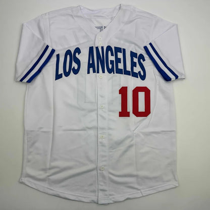 Autographed Gary Sheffield Los Angeles white custom jersey number 10