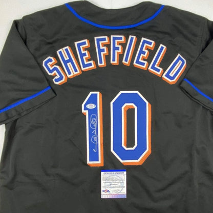 Autographed Gary Sheffield New York Black Baseball Jersey PSA/DNA COA | Certified Authentic Signed Memorabilia | vintageantiquesgifts.com
