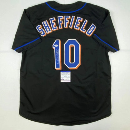 Autographed Gary Sheffield New York Black Baseball Jersey PSA/DNA COA | Hall of Fame Sports Memorabilia | vintageantiquesgifts.com