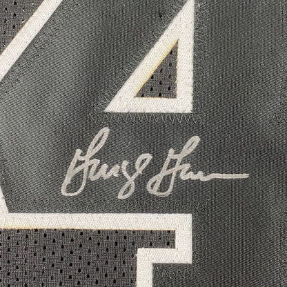 Autographed George Gervin San Antonio Black Basketball Jersey Beckett BAS COA | Authenticated Signed Sports Jersey | vintageantiquesgifts.com