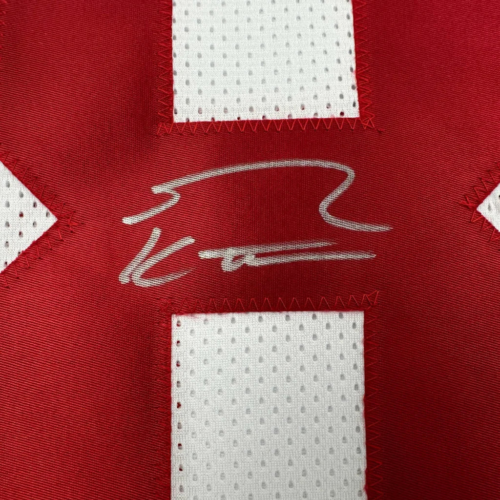 Autographed George Kittle San Francisco White Football Jersey Beckett BAS COA | Authenticated Signed Sports Jersey | vintageantiquesgifts.com