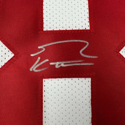 Autographed George Kittle San Francisco White Football Jersey Beckett BAS COA | Authenticated Signed Sports Jersey | vintageantiquesgifts.com