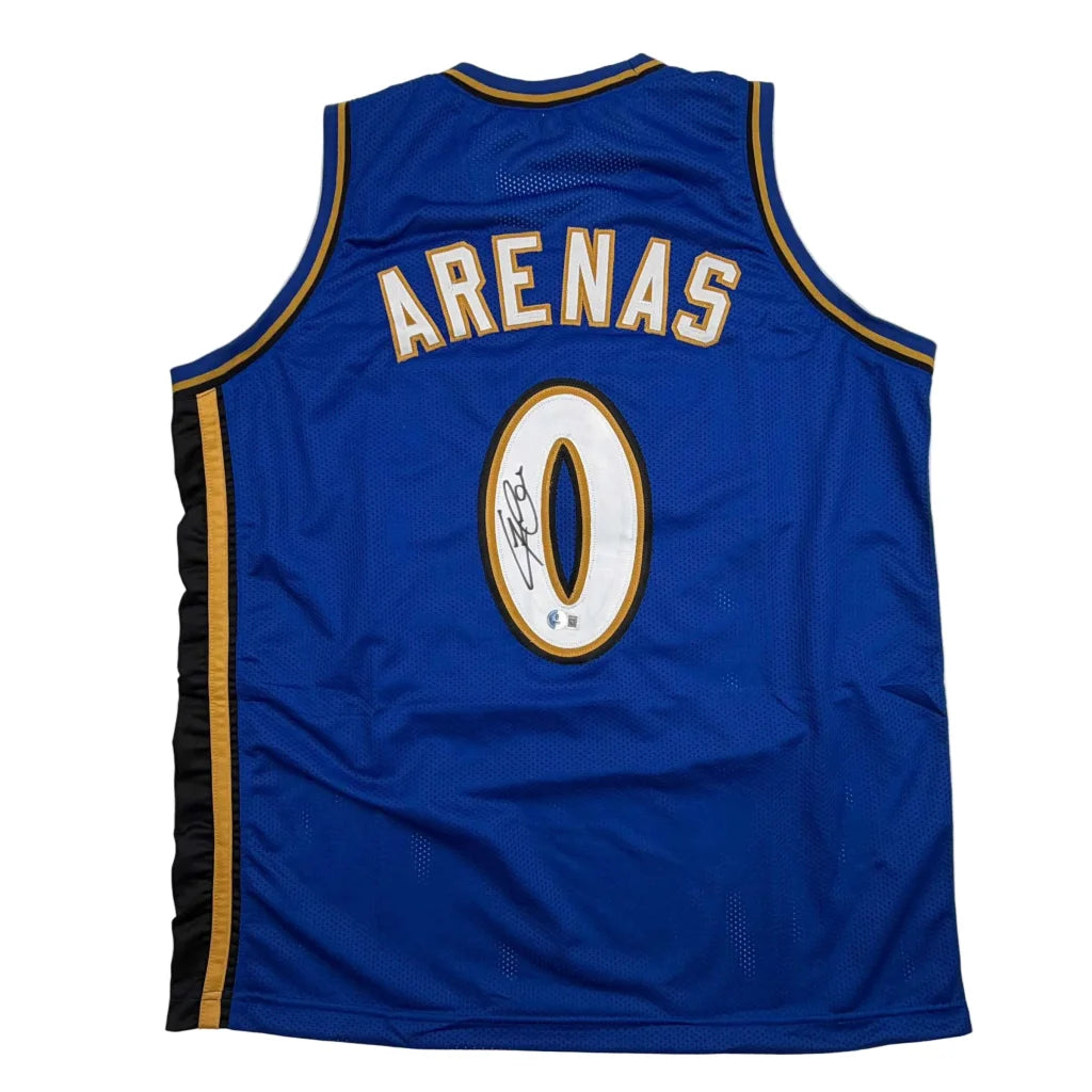 Autographed Gilbert Arenas Washington Blue Basketball Jersey Beckett BAS COA | Hall of Fame Sports Memorabilia | vintageantiquesgifts.com