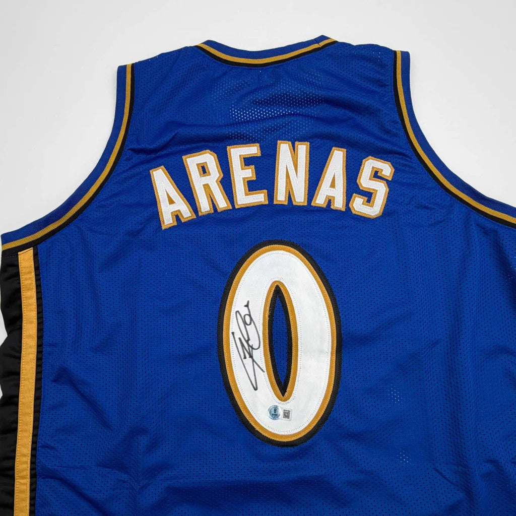 Autographed Gilbert Arenas Washington Blue Basketball Jersey Beckett BAS COA | Certified Authentic Signed Memorabilia | vintageantiquesgifts.com