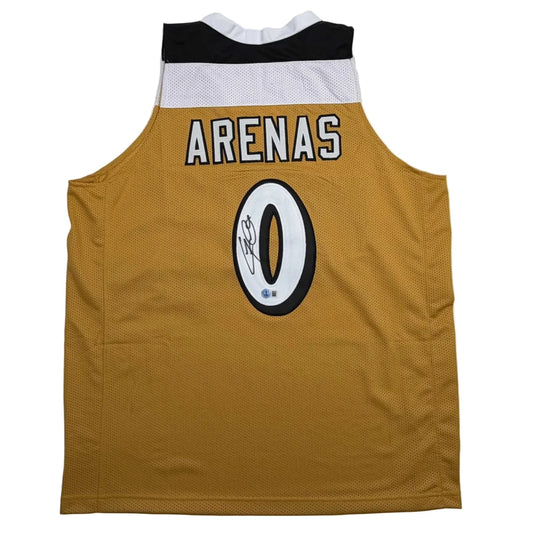 Autographed Gilbert Arenas Washington Gold Basketball Jersey Beckett BAS COA | Hall of Fame Sports Memorabilia | vintageantiquesgifts.com
