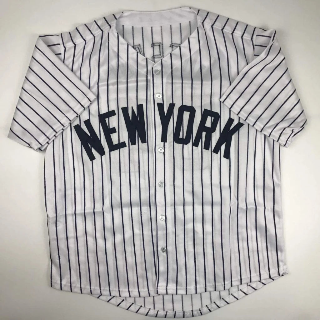 Autographed Goose Gossage New York Pinstripe Baseball Jersey JSA COA | Authenticated Signed Sports Jersey | vintageantiquesgifts.com