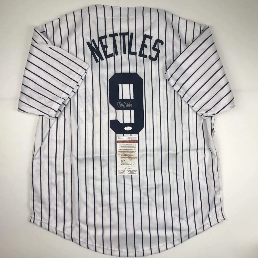 Autographed Graig Nettles custom pinstripe jersey with JSA COA