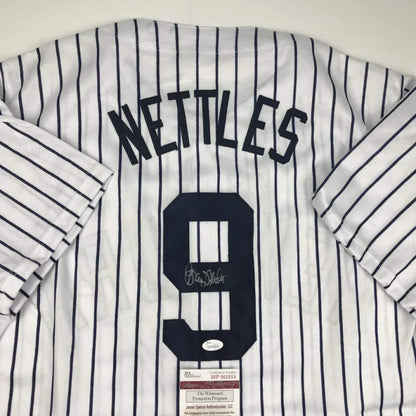 Autographed Graig Nettles New York pinstripe custom jersey number 9