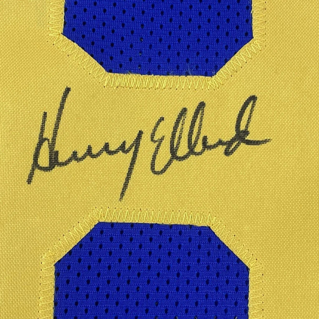 Autographed Henry Ellard Los Angeles LA Blue Football Jersey JSA COA | Authenticated Signed Sports Jersey | vintageantiquesgifts.com