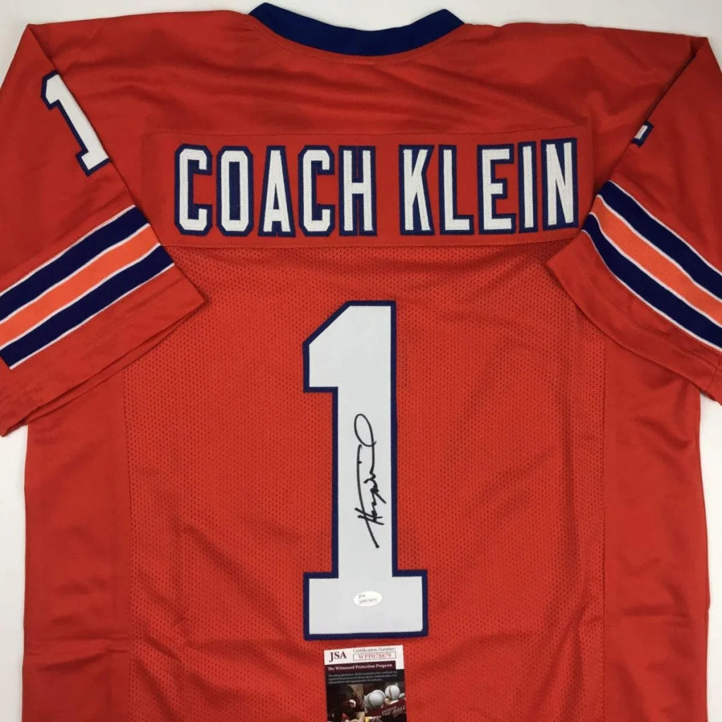 Autographed Henry Winkler Coach Klein The Waterboy SCLSU Mud Dogs Orange Football Jersey JSA COA | Certified Authentic Signed Memorabilia | vintageantiquesgifts.com