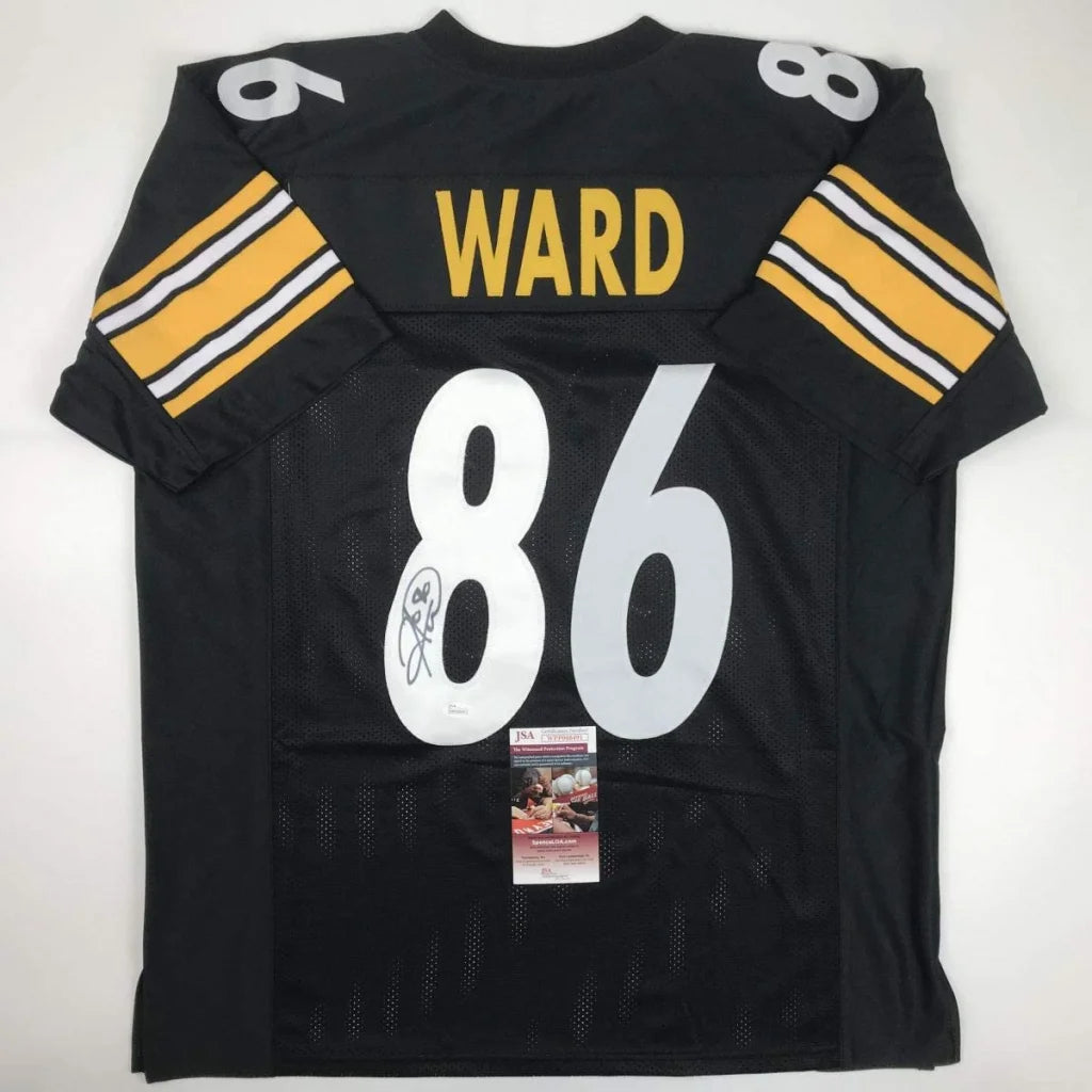 Black custom jersey with Ward 86 autograph from Professional Sports League, authentic sticker