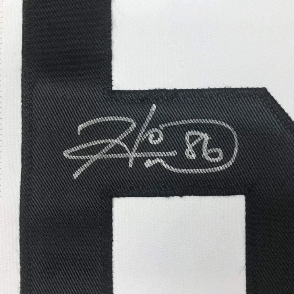 Black embroidered Hines Ward 86 signature patch on Pittsburgh custom jersey