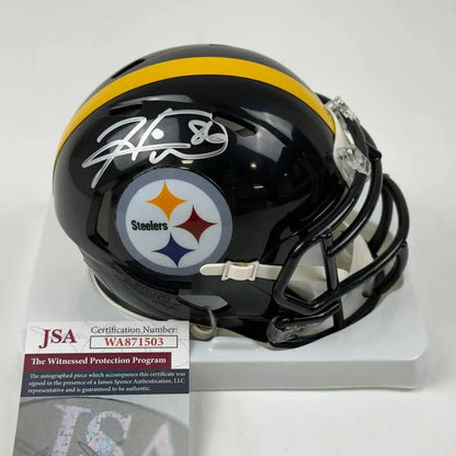 Autographed Hines Ward Pittsburgh Steelers Mini Football Helmet JSA COA | Hall of Fame Sports Memorabilia | vintageantiquesgifts.com