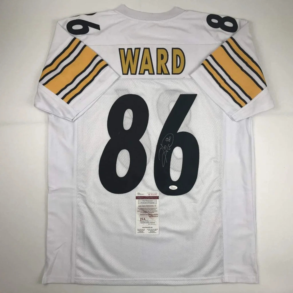 Autographed white and gold custom jersey from Professional Sports League with number 86