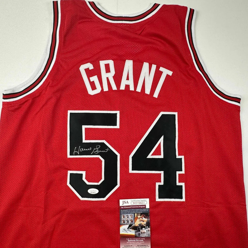 Autographed Horace Grant Chicago Red Basketball Jersey JSA COA | Certified Authentic Signed Memorabilia | vintageantiquesgifts.com