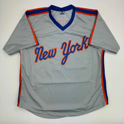 Autographed Howard Johnson HOJO New York Grey Baseball Jersey JSA COA | Authenticated Signed Sports Jersey | vintageantiquesgifts.com