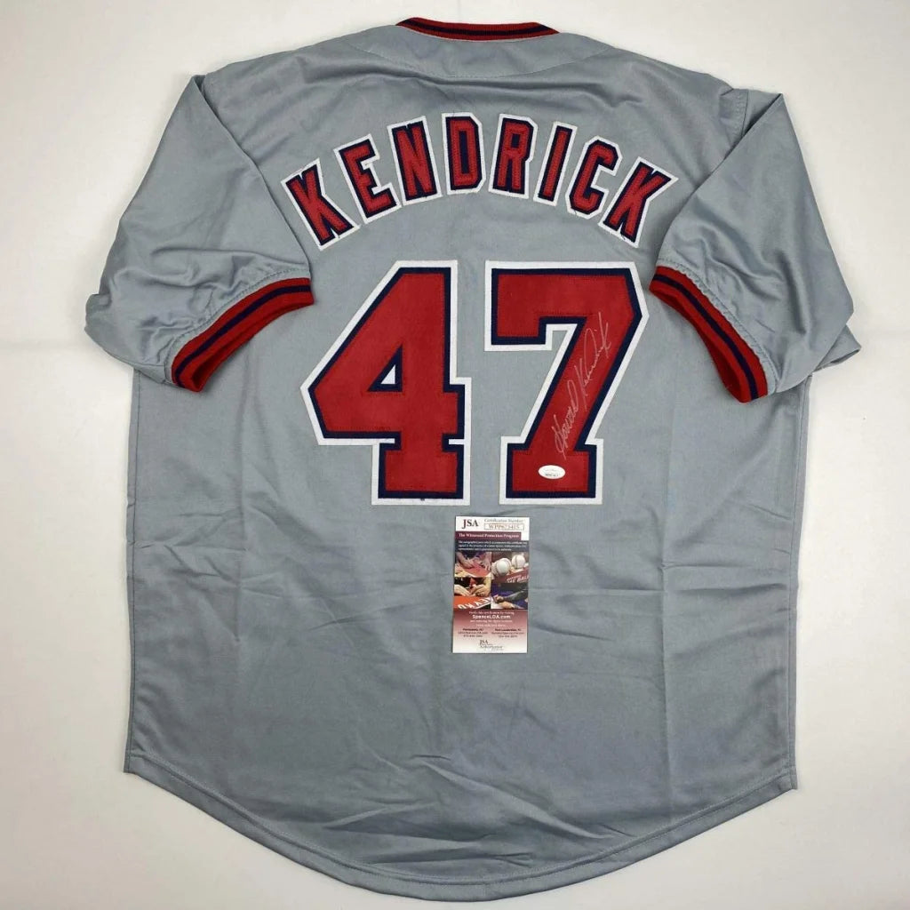 Autographed Howie Kendrick Washington Grey Baseball Jersey JSA COA | Hall of Fame Sports Memorabilia | vintageantiquesgifts.com