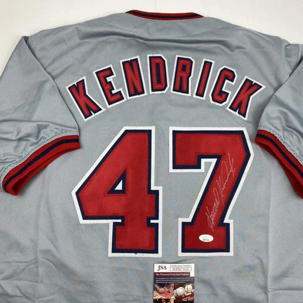 Autographed Howie Kendrick Washington Grey Baseball Jersey JSA COA | Certified Authentic Signed Memorabilia | vintageantiquesgifts.com