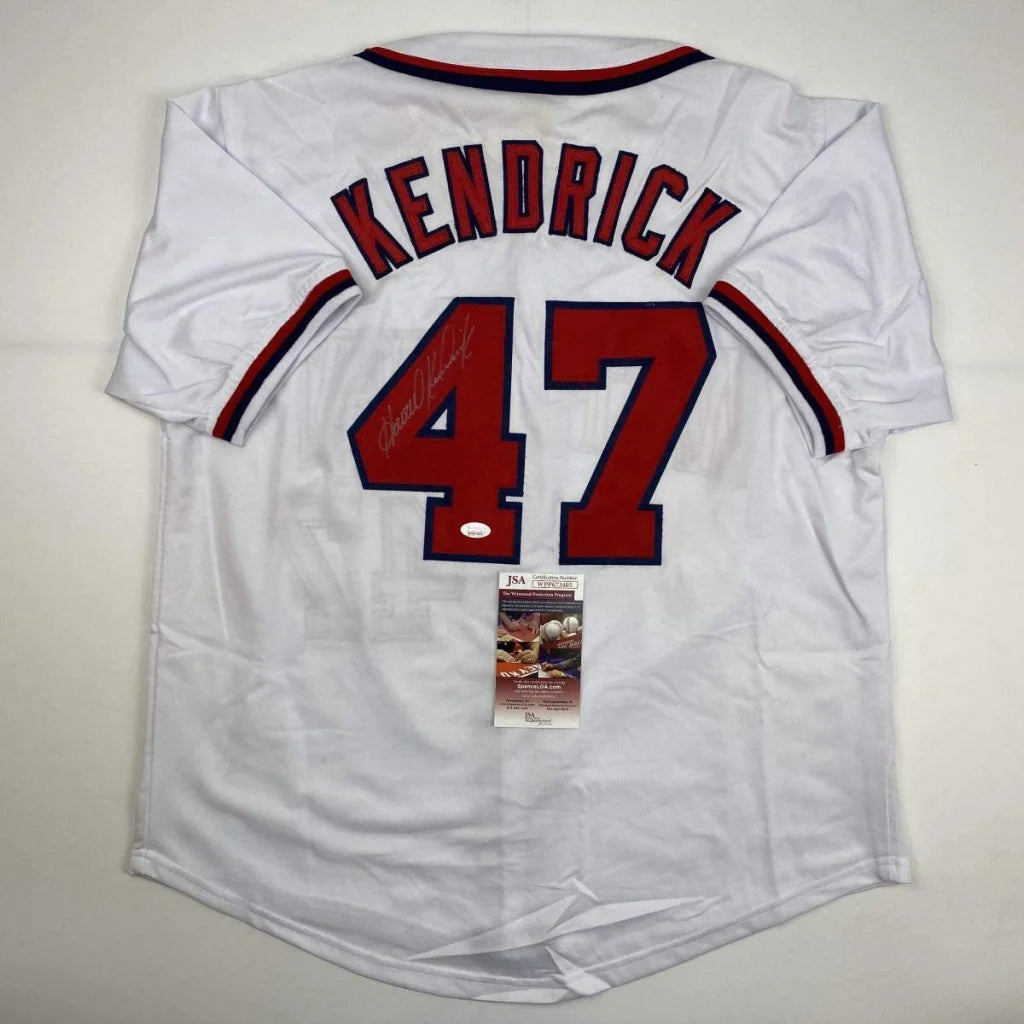 Autographed Howie Kendrick Washington White Baseball Jersey JSA COA | Hall of Fame Sports Memorabilia | vintageantiquesgifts.com