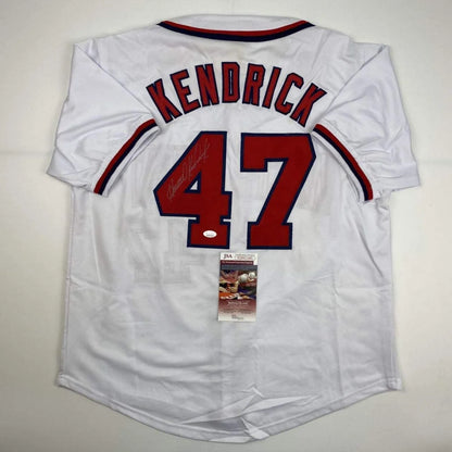 Autographed Howie Kendrick Washington White Baseball Jersey JSA COA | Hall of Fame Sports Memorabilia | vintageantiquesgifts.com