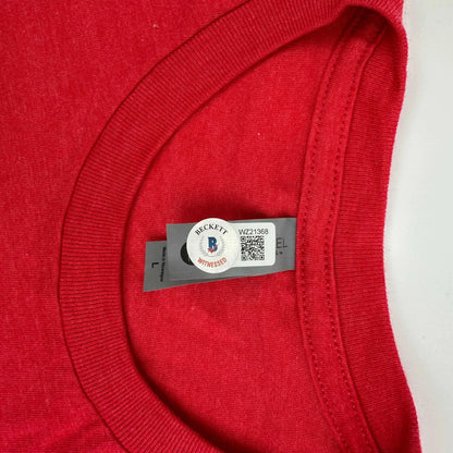 Autographed Hulk Hogan Hulkamania red heathered cotton tank top with Beckett tag