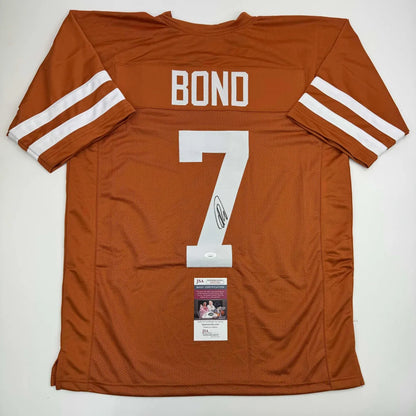 Autographed Isaiah Bond Texas Orange College Football Jersey JSA COA | Hall of Fame Sports Memorabilia | vintageantiquesgifts.com
