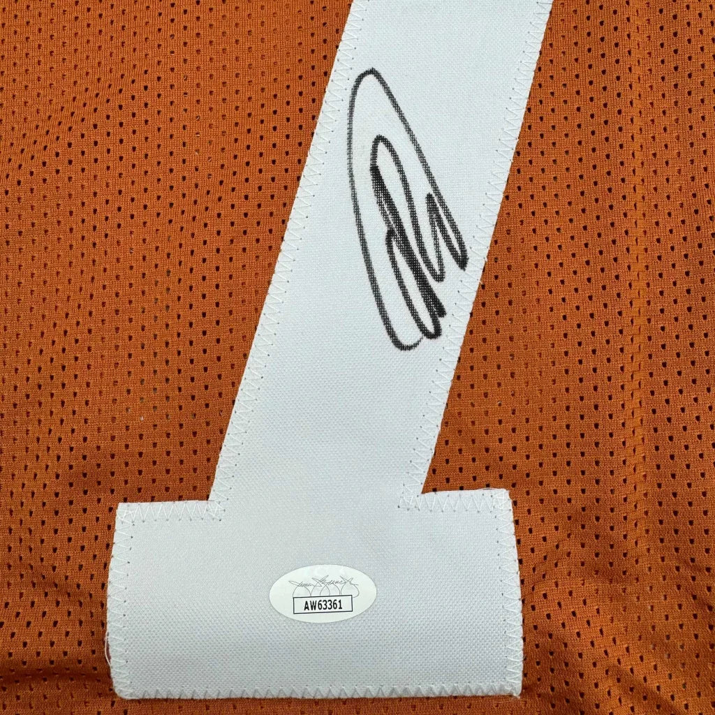 Autographed Isaiah Bond Texas Orange College Football Jersey JSA COA | Authenticated Signed Sports Jersey | vintageantiquesgifts.com