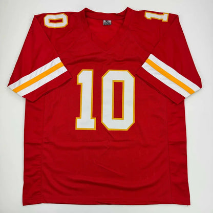 Autographed Isiah Pacheco Kansas City Red Football Jersey JSA COA | Authenticated Signed Sports Jersey | vintageantiquesgifts.com