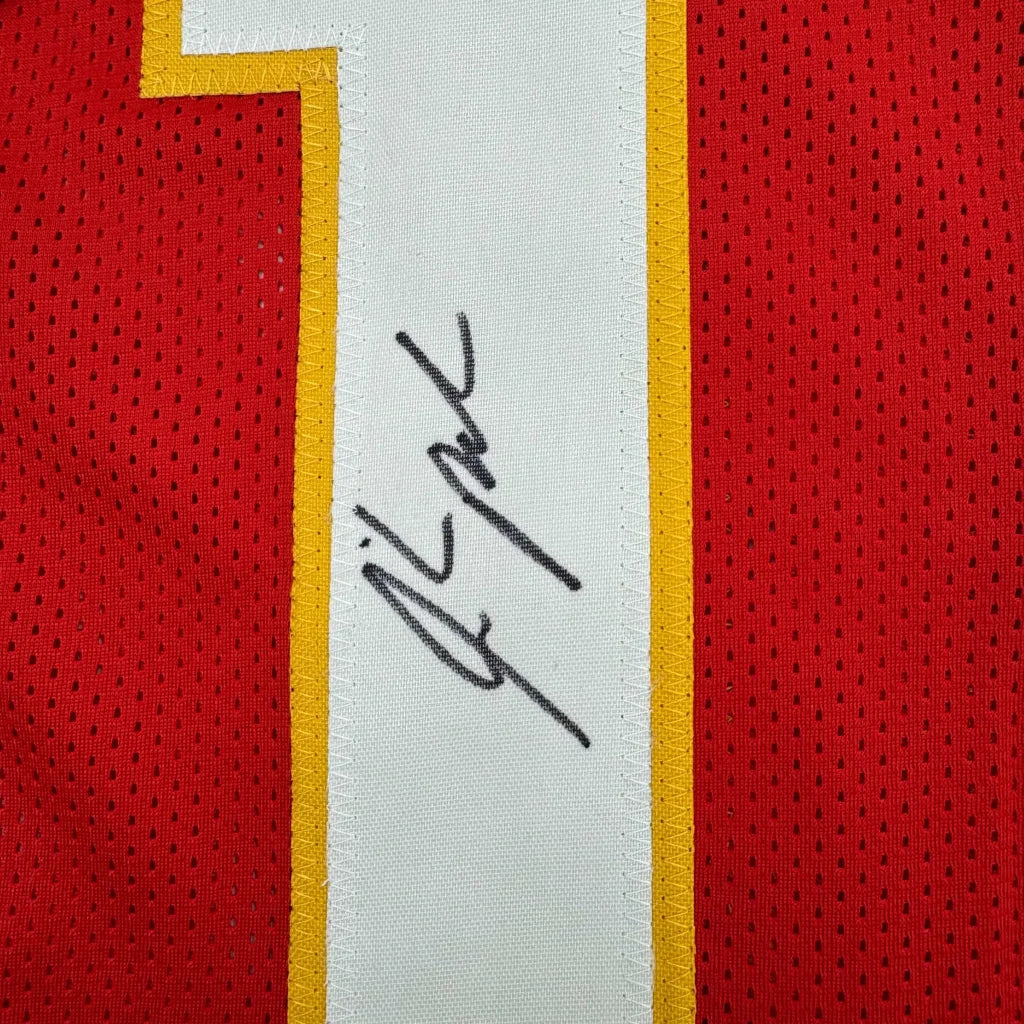 Autographed Isiah Pacheco Kansas City Red Football Jersey JSA COA | Authenticated Signed Sports Jersey | vintageantiquesgifts.com