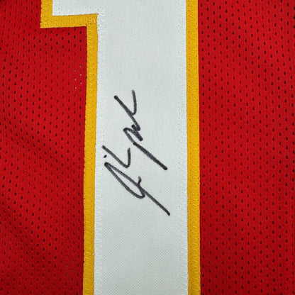Autographed Isiah Pacheco Kansas City Red Football Jersey JSA COA | Authenticated Signed Sports Jersey | vintageantiquesgifts.com
