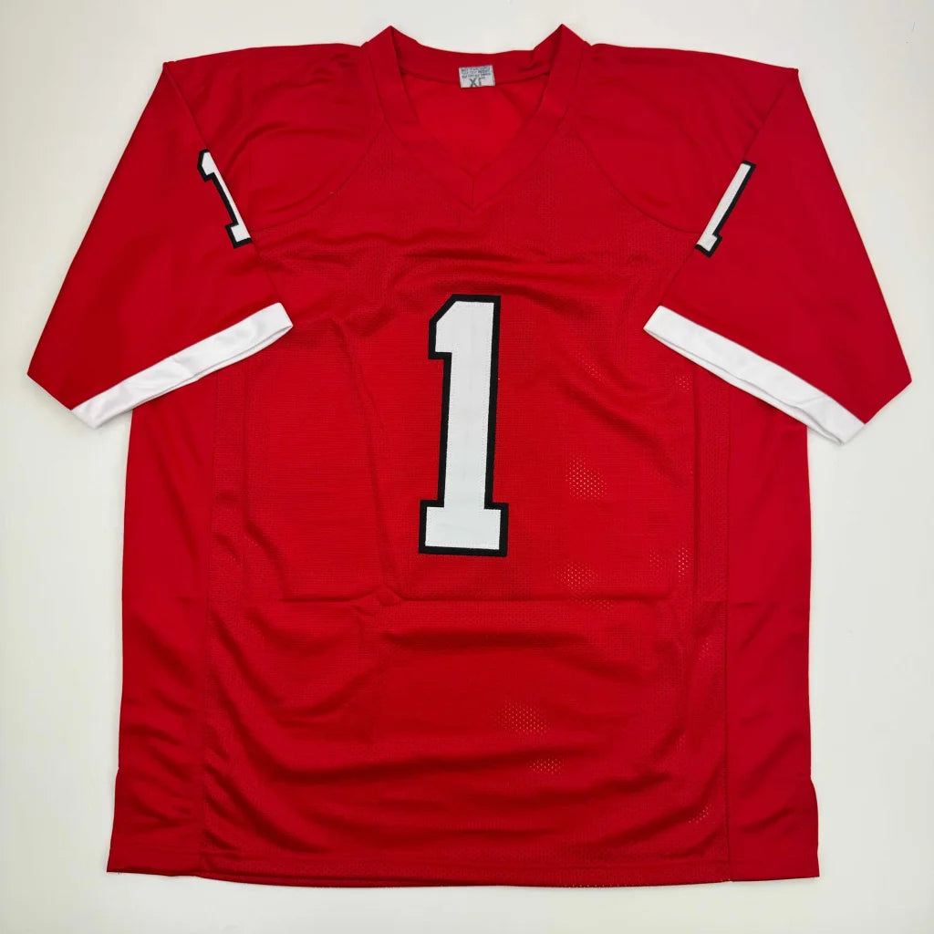 Autographed Isiah Pacheco Rutgers Red College Football Jersey JSA COA | Authenticated Signed Sports Jersey | vintageantiquesgifts.com