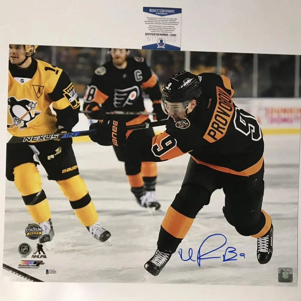 Autographed Hockey Photo with Beckett Certificate perfect for game day bragging