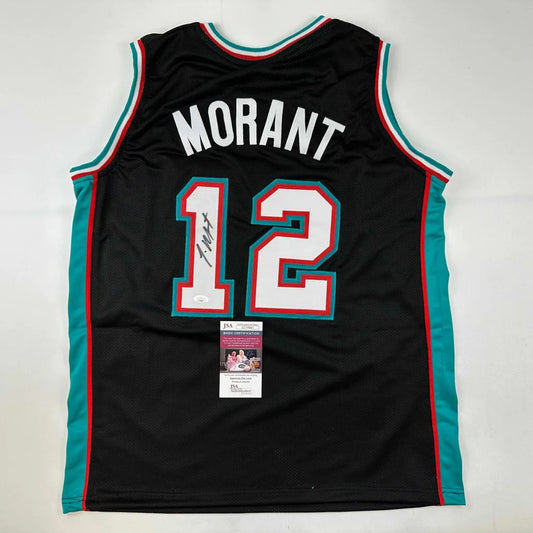 Autographed Ja Morant Memphis Black Basketball Jersey JSA COA | Hall of Fame Sports Memorabilia | vintageantiquesgifts.com