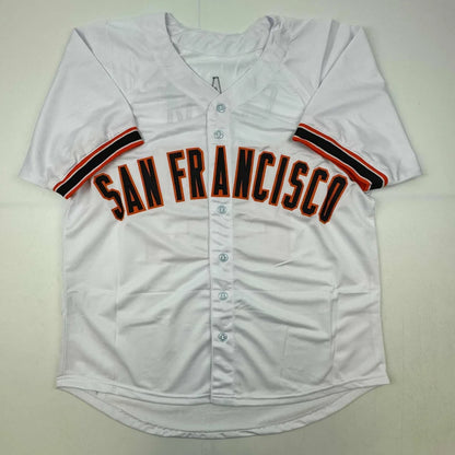 Autographed Jack Clark San Francisco White Baseball Jersey JSA COA | Authenticated Signed Sports Jersey | vintageantiquesgifts.com