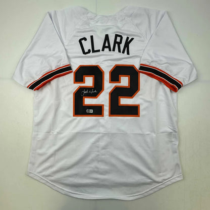 Autographed Jack Clark San Francisco White Baseball Jersey JSA COA | Hall of Fame Sports Memorabilia | vintageantiquesgifts.com
