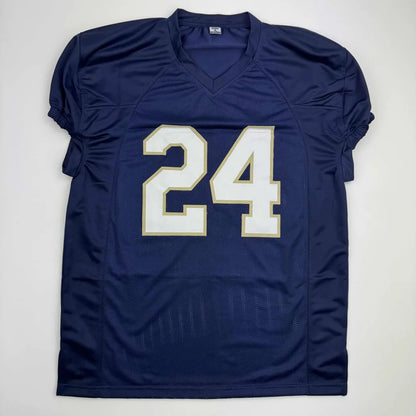 Autographed JaDarian Price Notre Dame Blue College Football Jersey JSA COA | Authenticated Signed Sports Jersey | vintageantiquesgifts.com