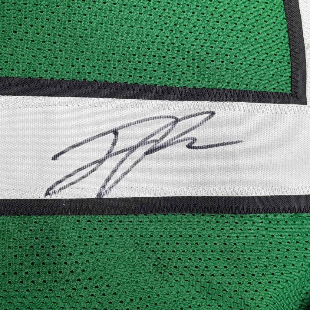 Autographed Jaelan Phillips green custom jersey, professional sports league