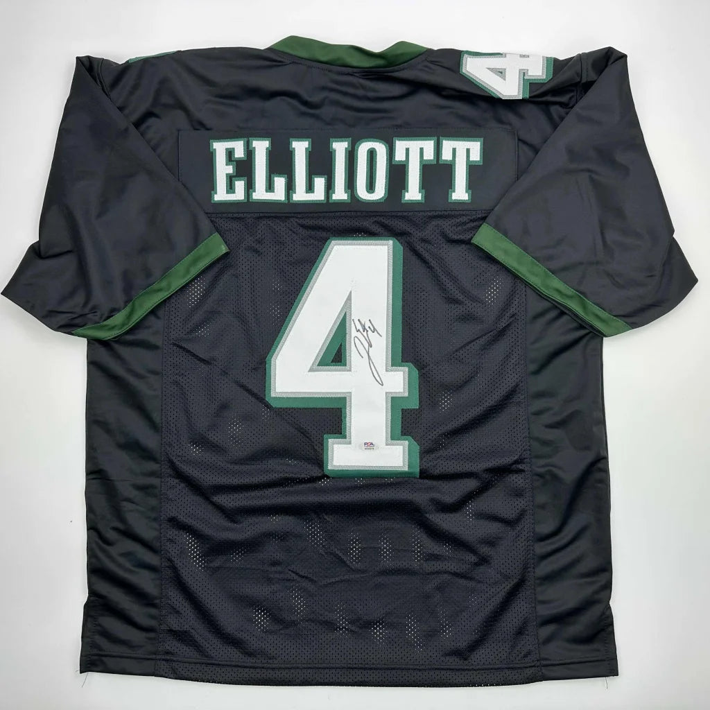 Custom dark green Elliott 4 jersey, professional sports collectible