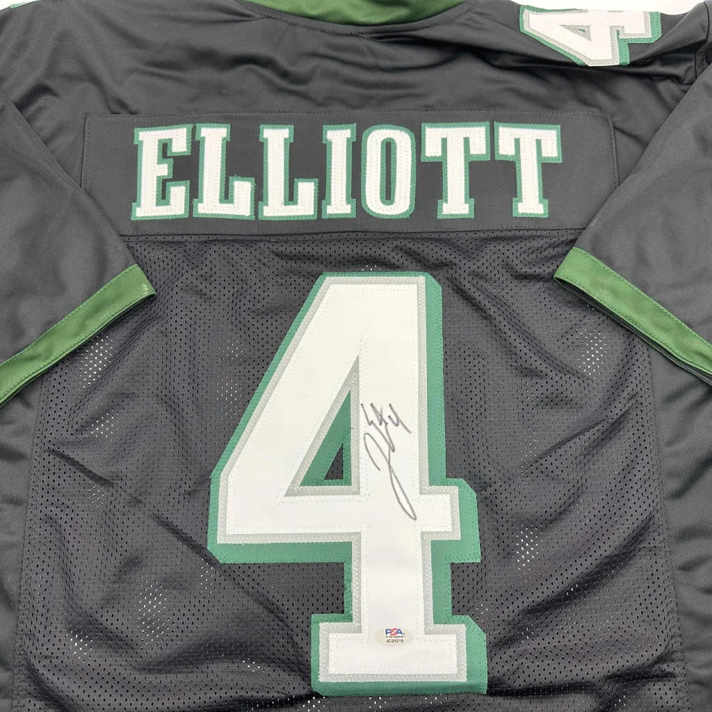 Green white custom jersey Elliott 4 pro sports collectible