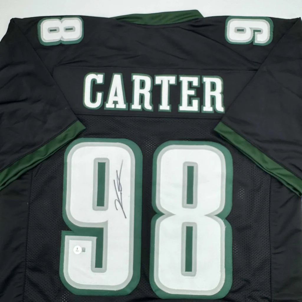 Custom jersey with Carter 98 autographed, perfect for sports league fans and collectors