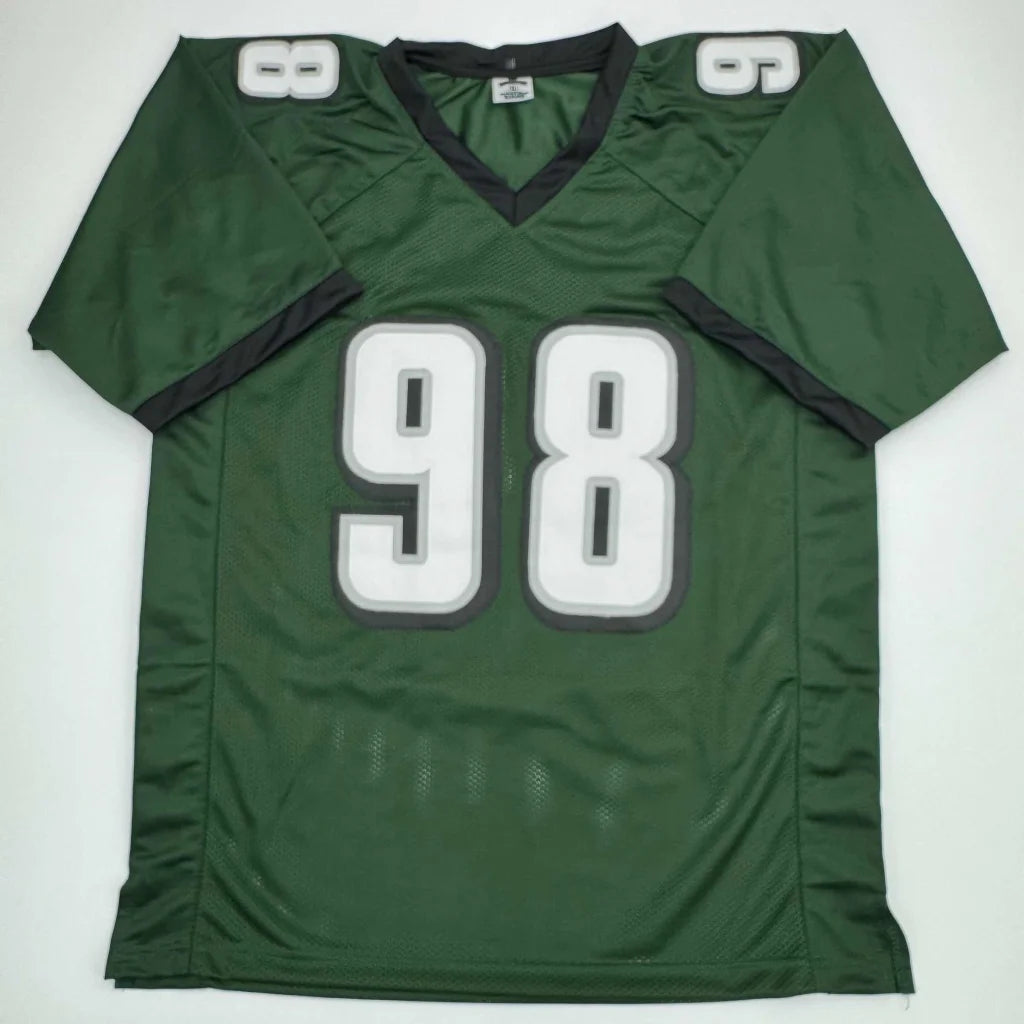 Dark green custom jersey with 98 for professional sports fans, autographed by CARTER