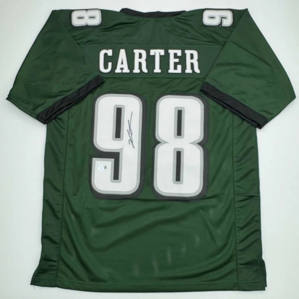 Green and black custom jersey with CARTER 98 for professional sports fans