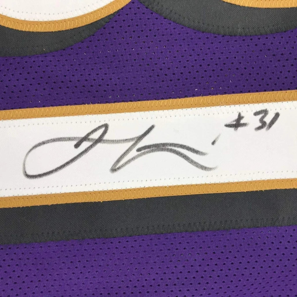 Autographed purple Jamal Lewis Baltimore custom jersey featuring Lewis Baltimore signature