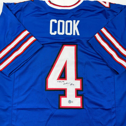 James Cook Buffalo custom jersey signed by Cook