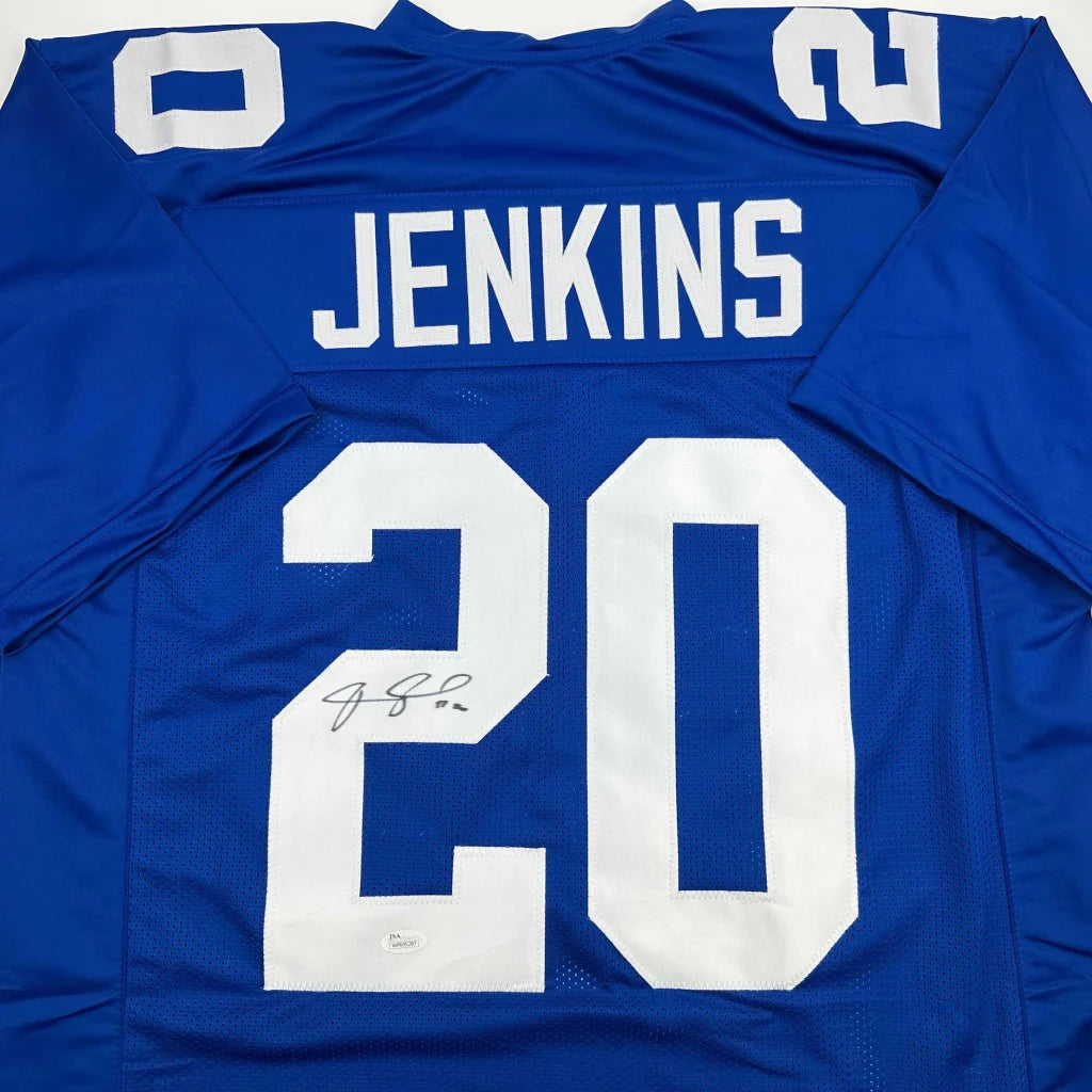 Autographed Janoris Jenkins New York Giants blue custom jersey, NFL pro sports league