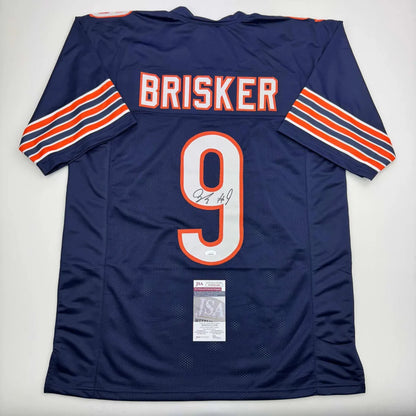 Autographed Jaquan Brisker Chicago Blue Football Jersey JSA COA | Hall of Fame Sports Memorabilia | vintageantiquesgifts.com